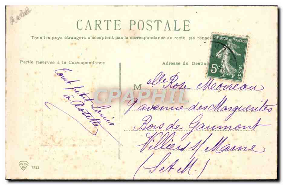 CPA Fantaisie Noel Cloches  — Rückseite