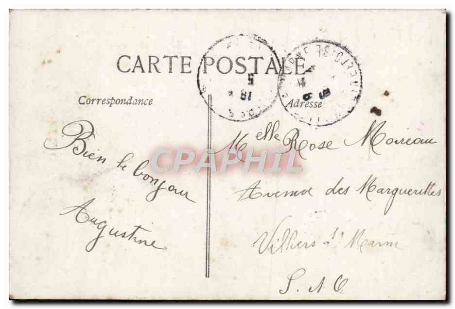 CPA Fantaisie Femme Heureuses Paques — Verso