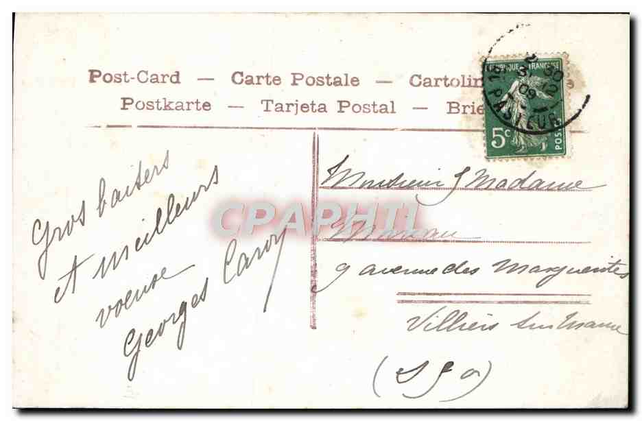 CPA Fantaisie Enfant Bonne Annee — Verso