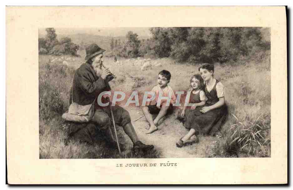 CPA Le Joueur De Flute Enfants