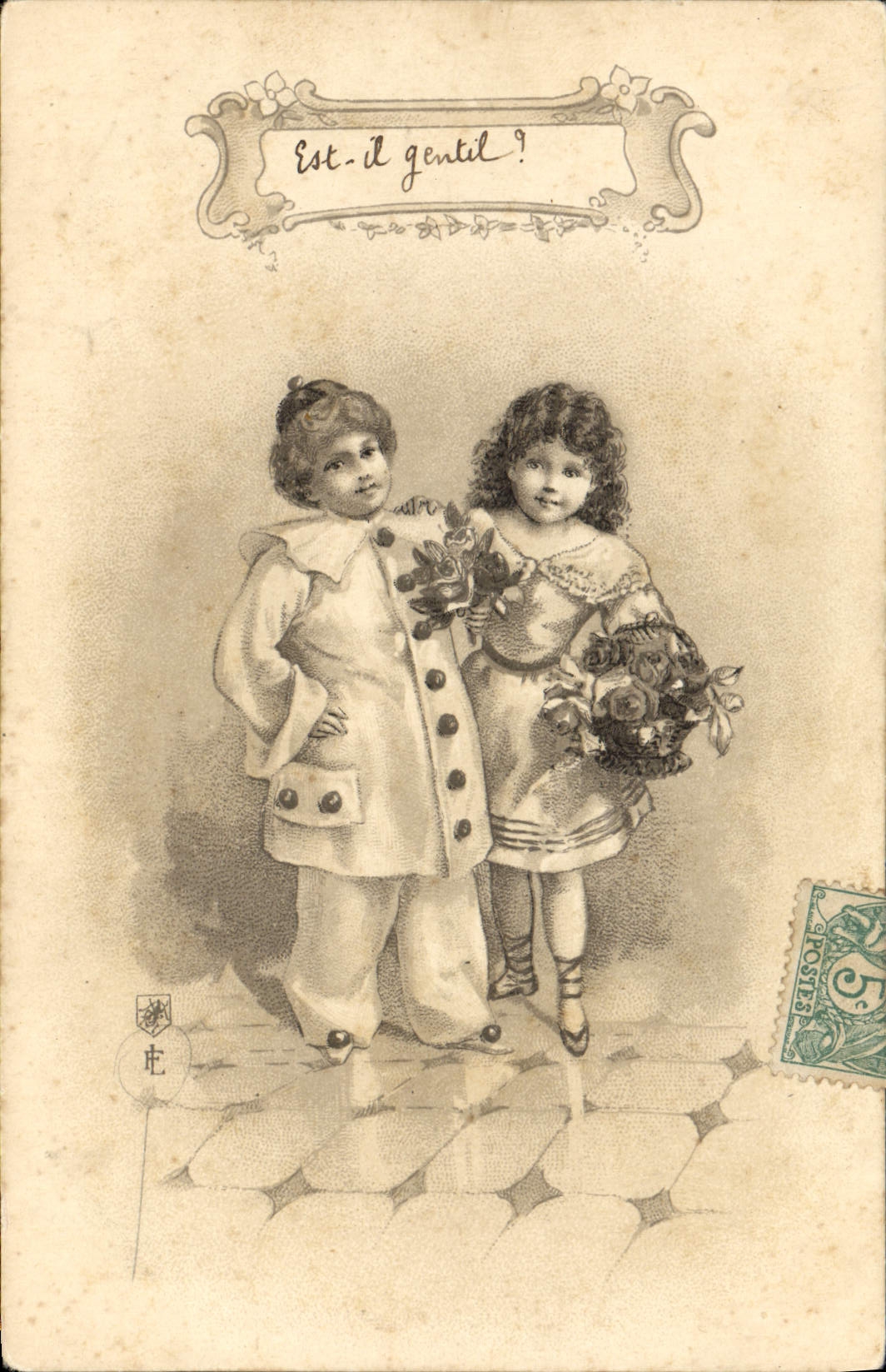 CPA Fantaisie Enfants Pierrot 