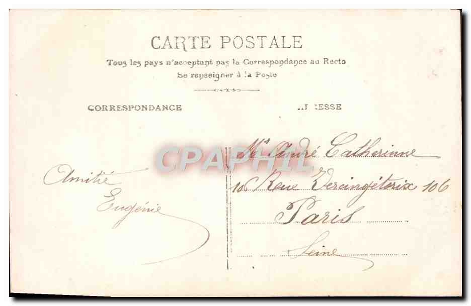 CPA Fantaisie Enfant — Rückseite