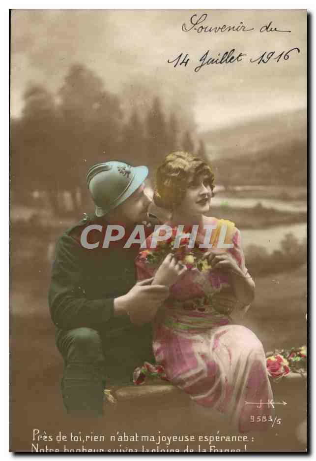 CPA Fantaisie Femme Soldat Militaria