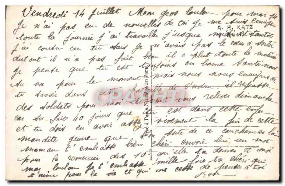 CPA Fantaisie Femme Soldat Militaria — Verso