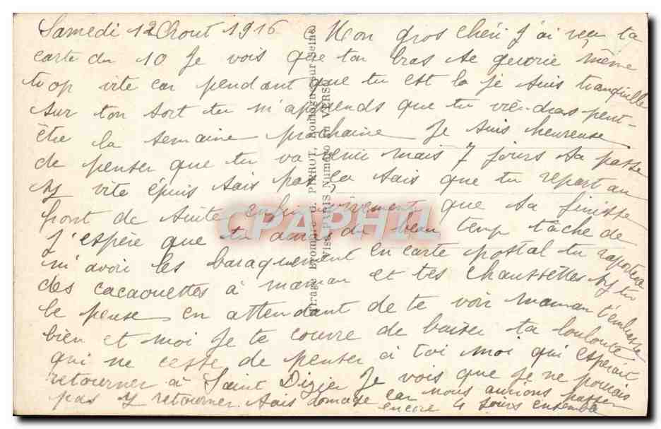 CPA Fantaisie Femme Soldat Militaria — Verso