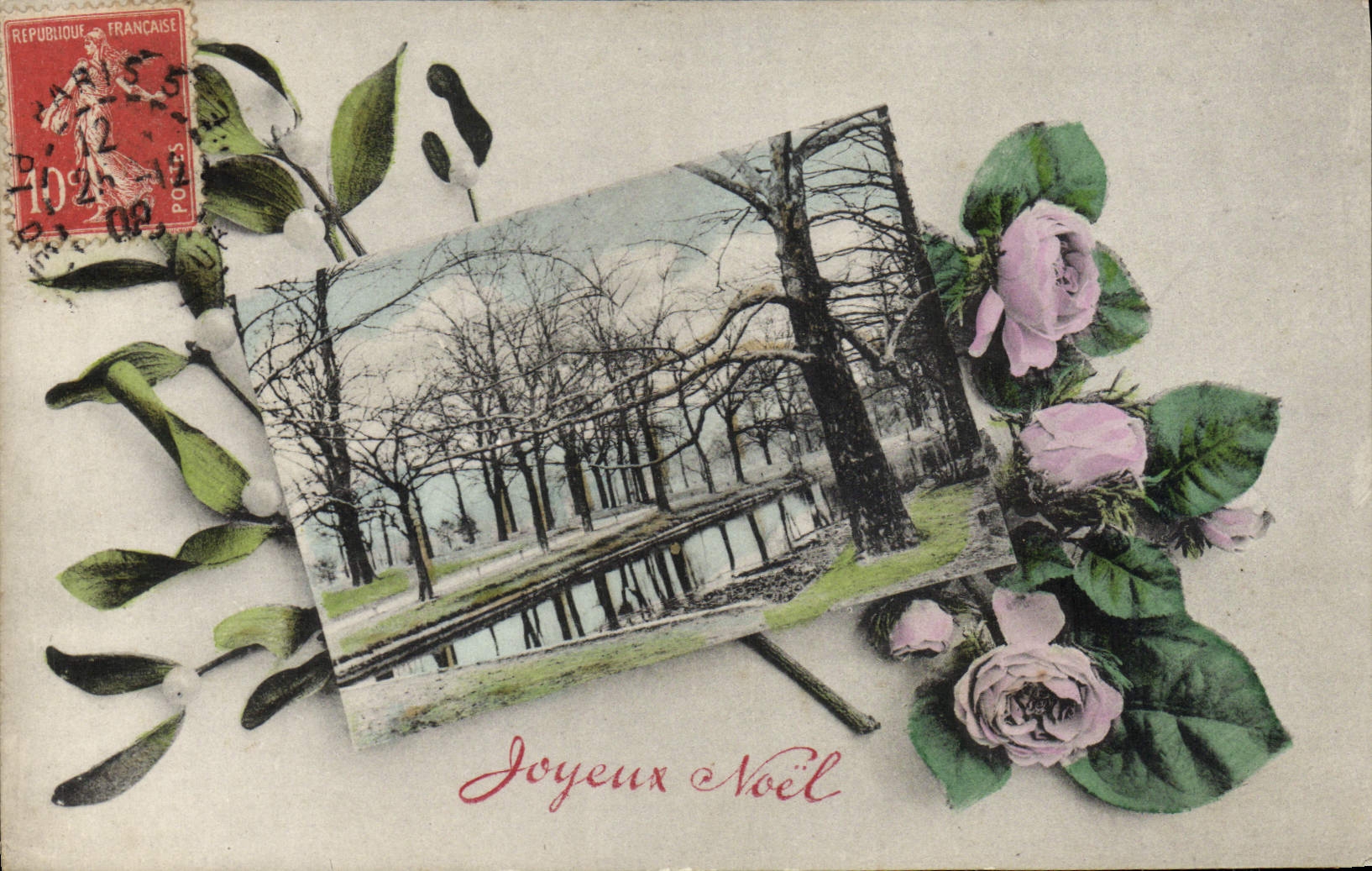 CPA Fantaisie Arbres Noel