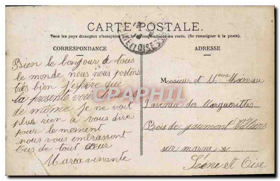 CPA Fantaisie Enfants Chien  — Rückseite