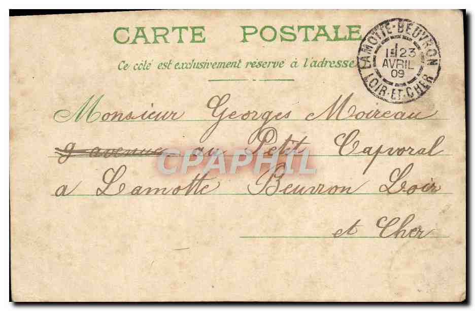 CPA Fantaisie Fleurs Corne d'abondance — Verso