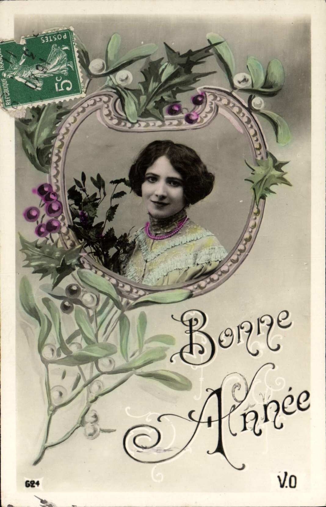 CPA Fantaisie Femme Bonne annee