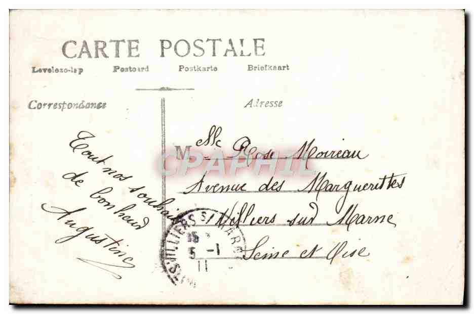 CPA Fantaisie Femme  — Rückseite