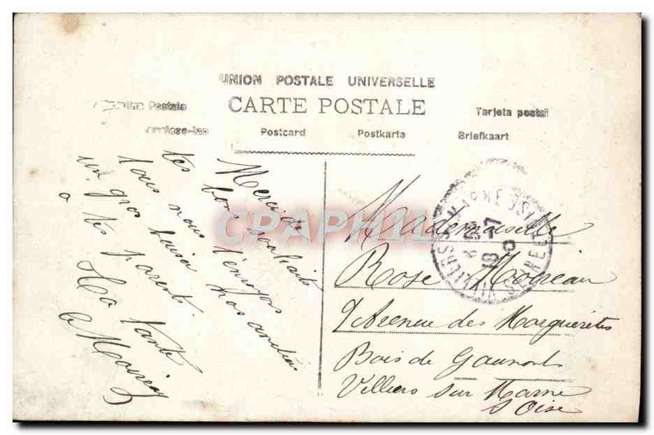 CPA Fantaisie Enfant Fille Fleurs — Rückseite