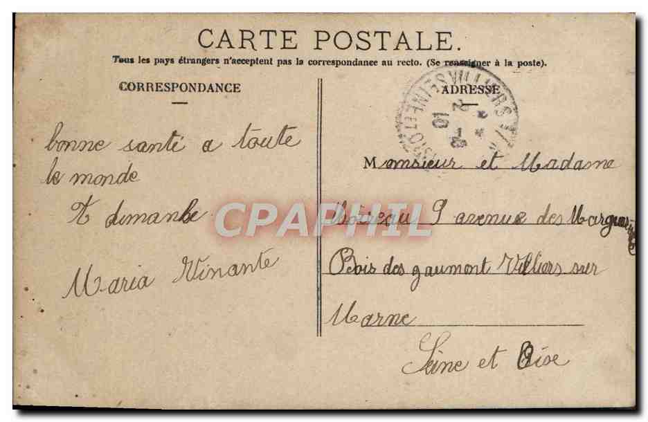 CPA Fantaisie Enfant — Rückseite