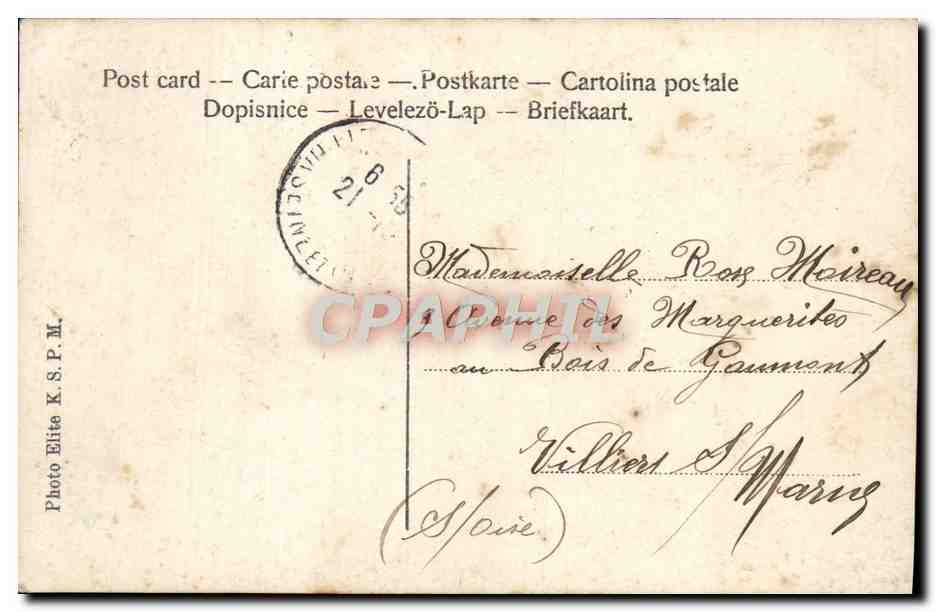CPA Fantaisie Femme Champagne  — Rückseite