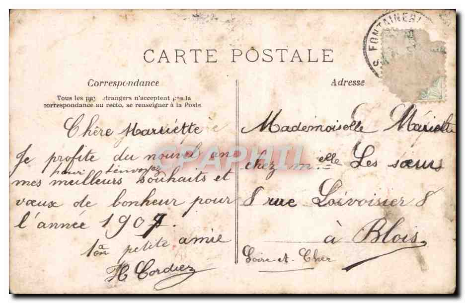 CPA Fantaisie Enfant Bonne Annee — Rückseite