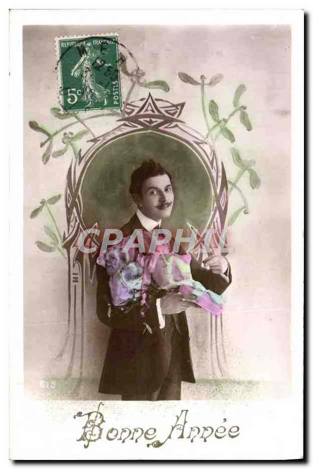 CPA Fantaisie Homme Bonne Annee