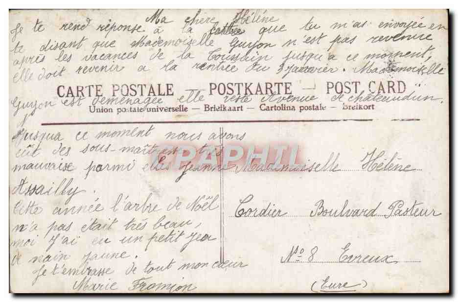 Famiglia all'interno — 'Buon Natale' — Aéro, n° 5050 — Verso