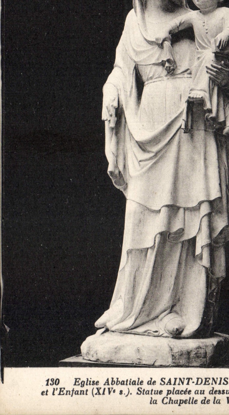 Statue de la Vierge et l'Enfant — Église Abbatiale de Saint-Denis (XIVe s.) — Éditeur Lévy et Neuriet, Paris