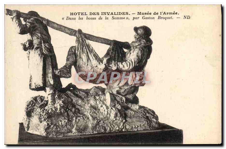 CPA Hotel Des Invalides Musee De I'Armee Dans les boues de la Somme Gaston Broquet Militaria 