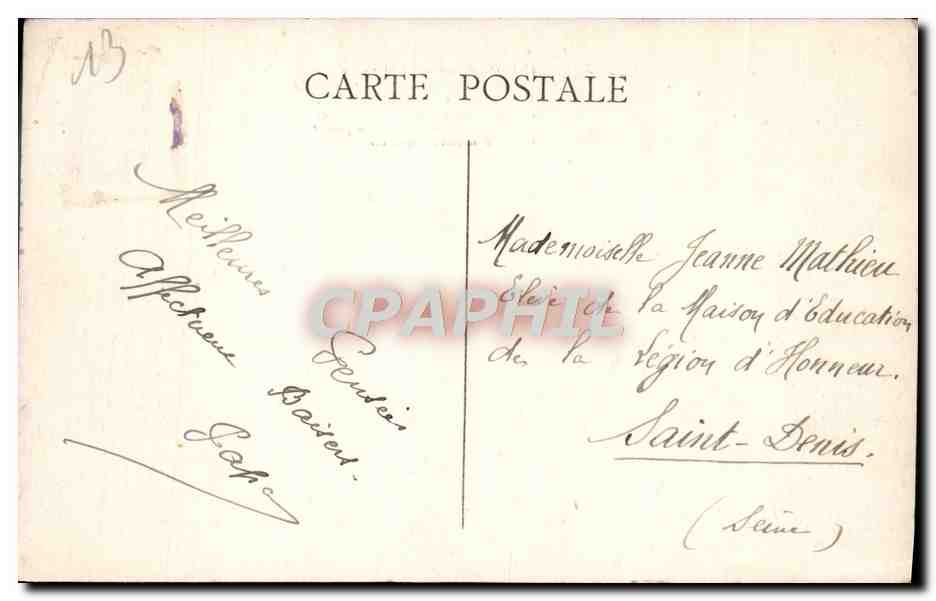 CPA Marseille Sardine Poisson — Verso