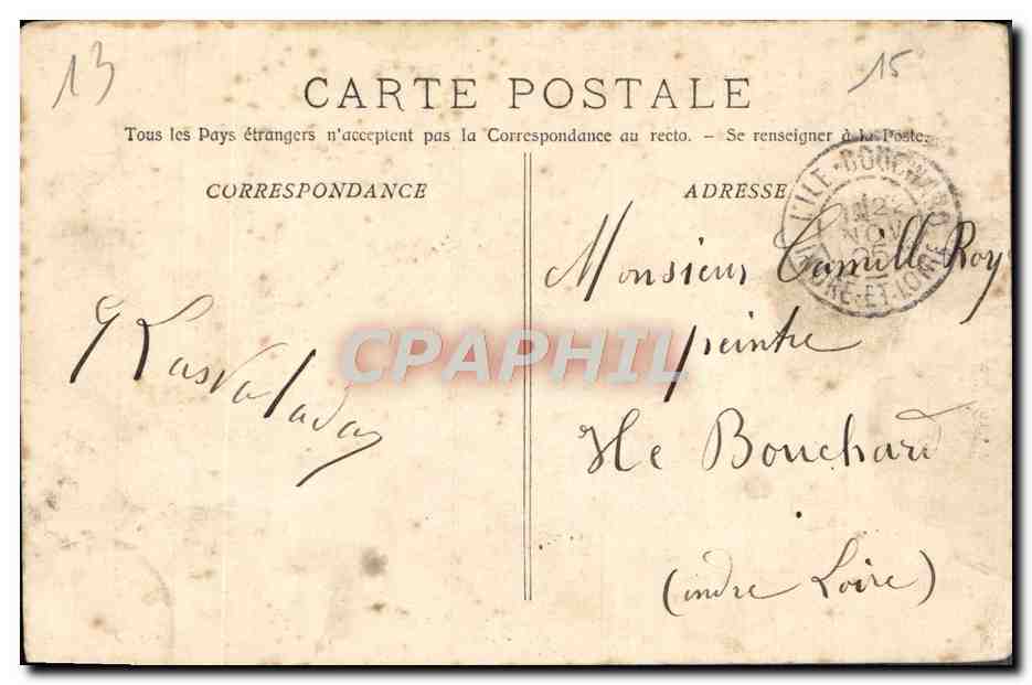 CPA Marseille Les Ascenseurs De ND de la Garde — Verso