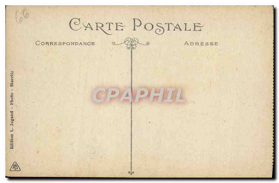 CPA Biarritz Les Jardins De La Plage Et Le Casino Municipal — Verso