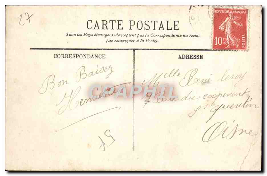 CPA Epinay Le Chateau Du General Julien — Rückseite