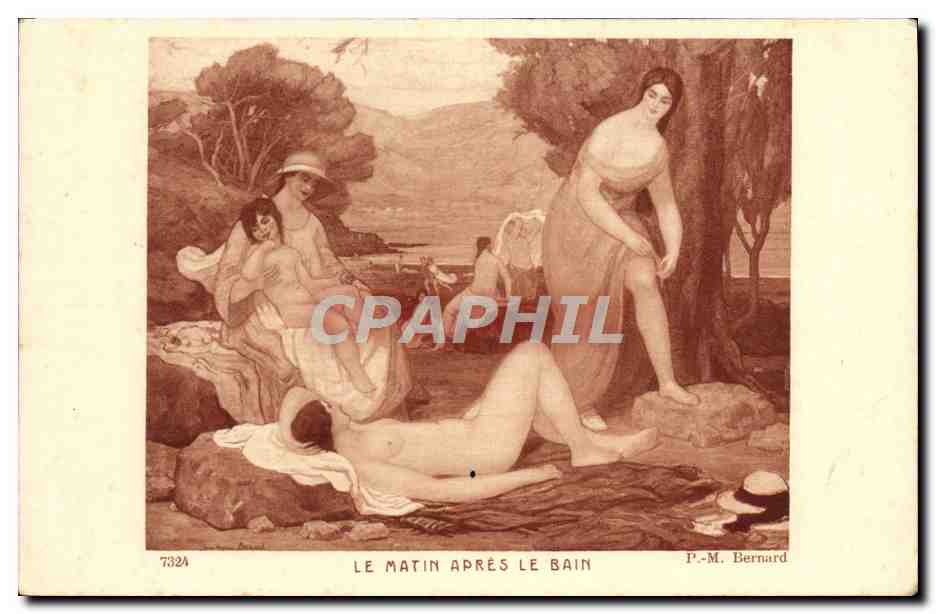 CPA Le Matin Apres Le Bain Bernard