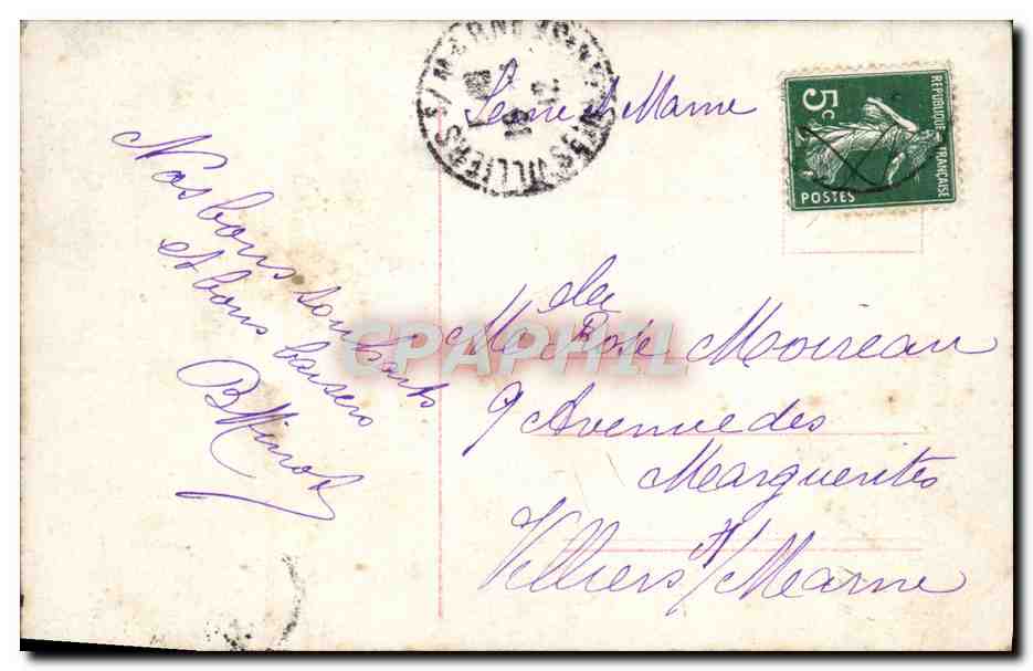 CPA Fantaisie Enfant Bonne Heureuse Annee — Verso