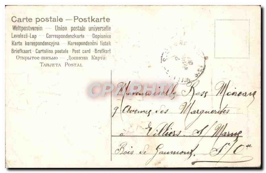 Poisson dans un sac à main — 1er Avril — éditeur Y. Giricot — Verso