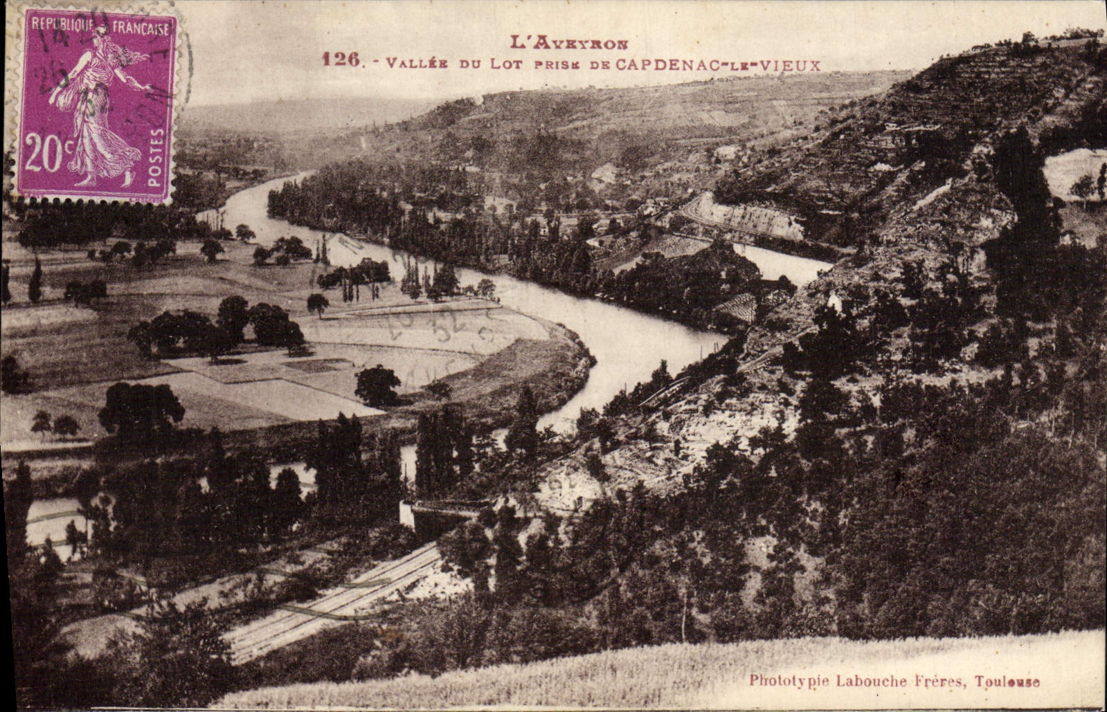 CPA L'Aveyron Vallee Du Lot Prise De Capdenac Le Vieux