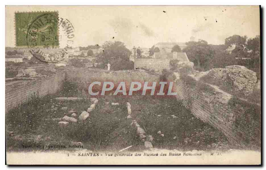 CPA Saintes Vue Generale Des Ruines des bains romains 