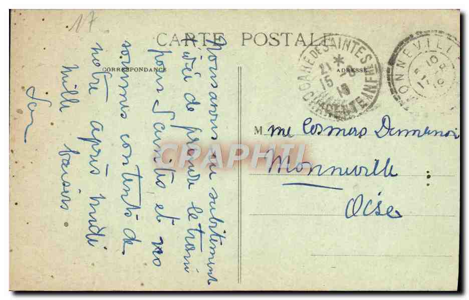 CPA Saintes Vue Generale Des Ruines des bains romains  — Verso