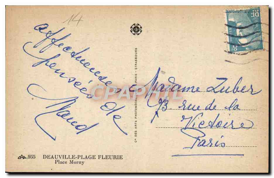 Deauville-Plage Fleurie — Place Morny — Deauville-Plage Fleurie — Rückseite