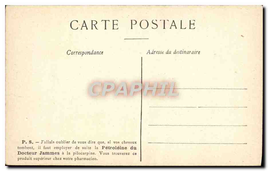 CPA Fantaisie Paysage Barque — Back