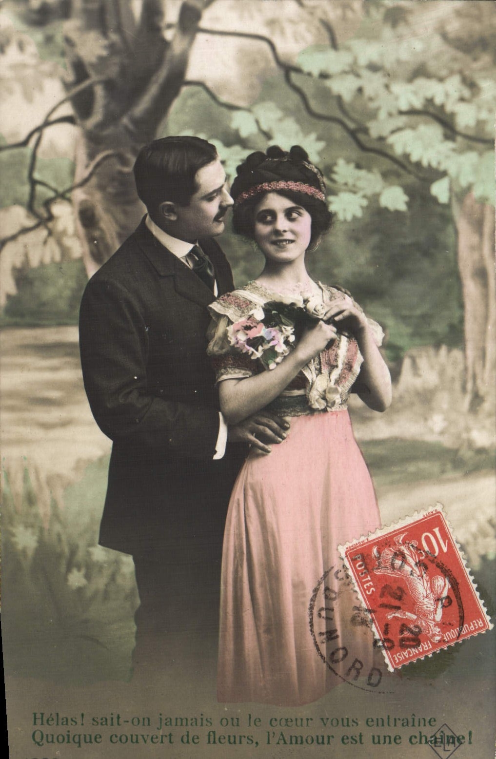 Amour — Hélas! sait-on jamais où le cœur vous entraîne! — Éditeur non visible