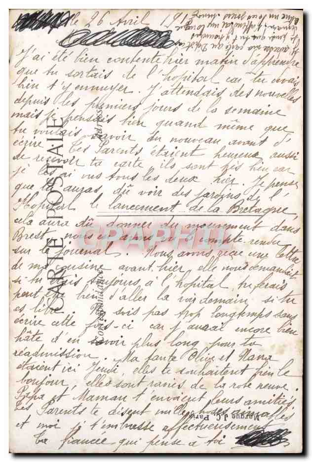 CPA Fantaisie Femme — Verso