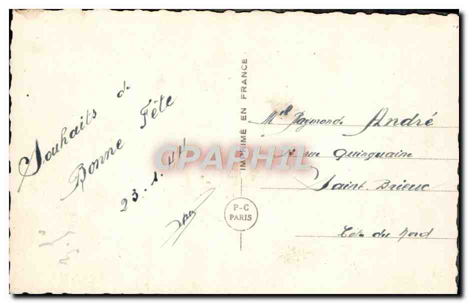 CPA Fantaisie Enfant — Rückseite
