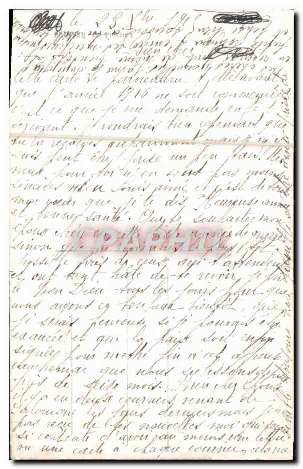 CPA Fantaisie Femme Soldat Militaria Bonne Fete  — Verso