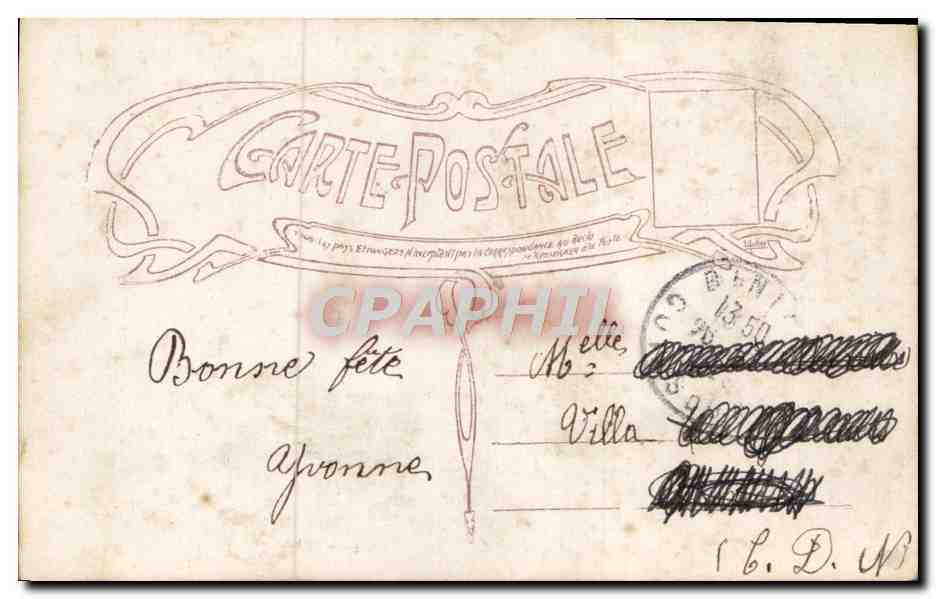 CPA Fantaisie Femme Heureuse Fete  — Rückseite