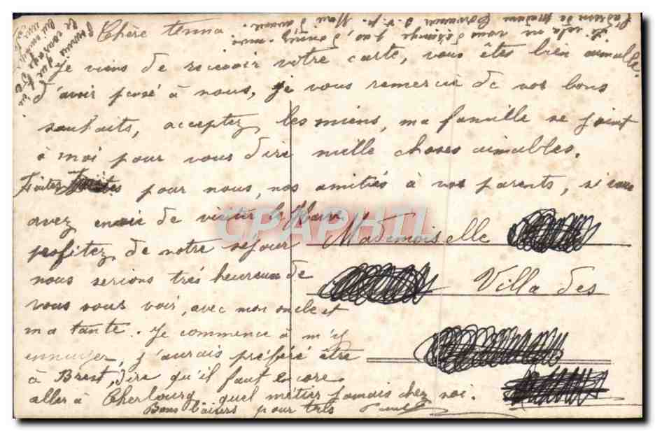 CPA Fantaisie Enfant Amitie  — Verso