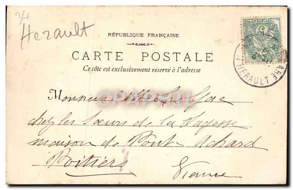 CPA Montpellier La Cathedrale et la Facuite de Medecine  — Rückseite