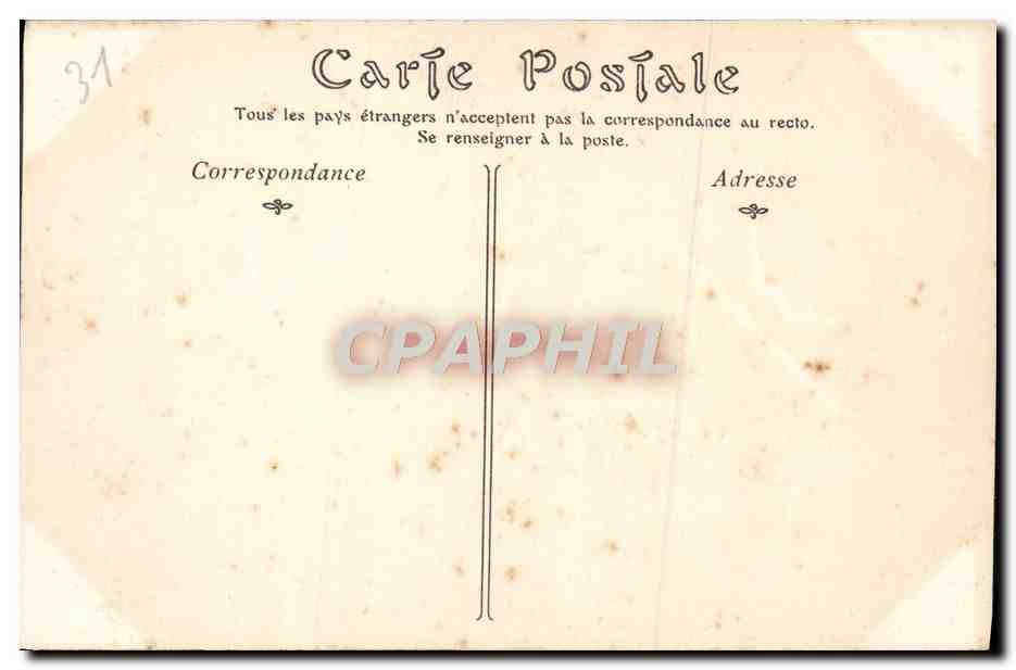 CPA Toulouse Hotel d'Assezat — Verso