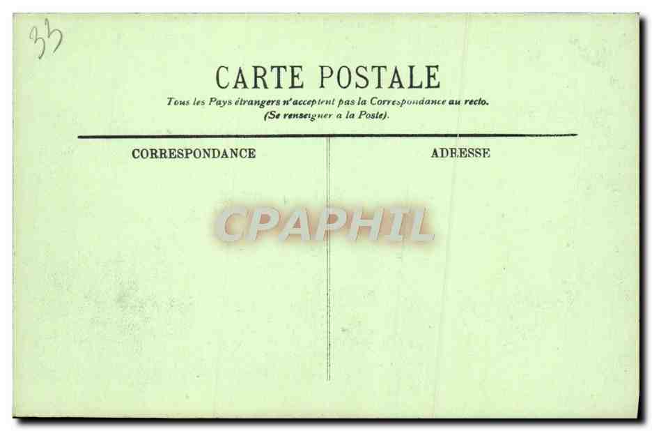 CPA Bordeaux La Bourse  — Verso