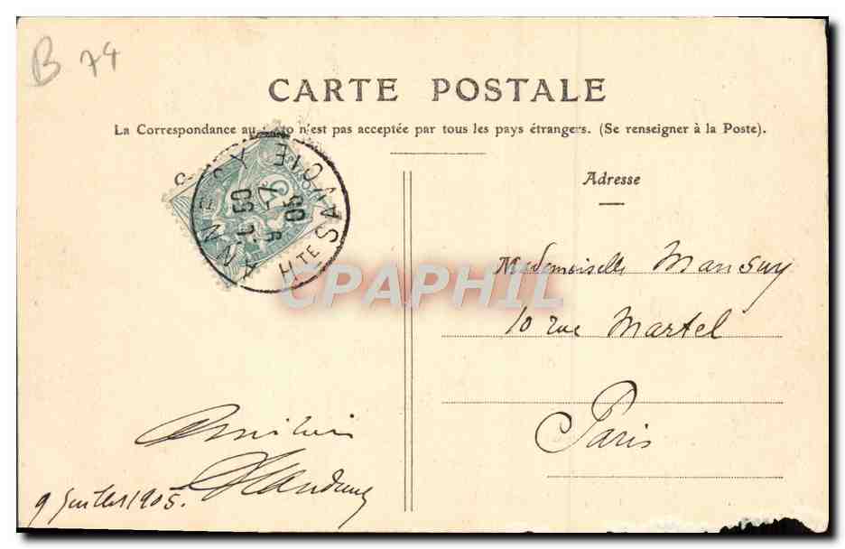 Lac d'Annecy — Saint-Michel et Château de Duingt — Édition A. Gardet, n°28 — Reverso