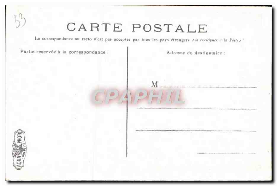 CPA Bordeaux Monument de Leon Gambetta — Verso