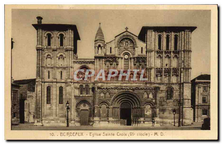 CPA Bordeaux Eglise Saint Croix 