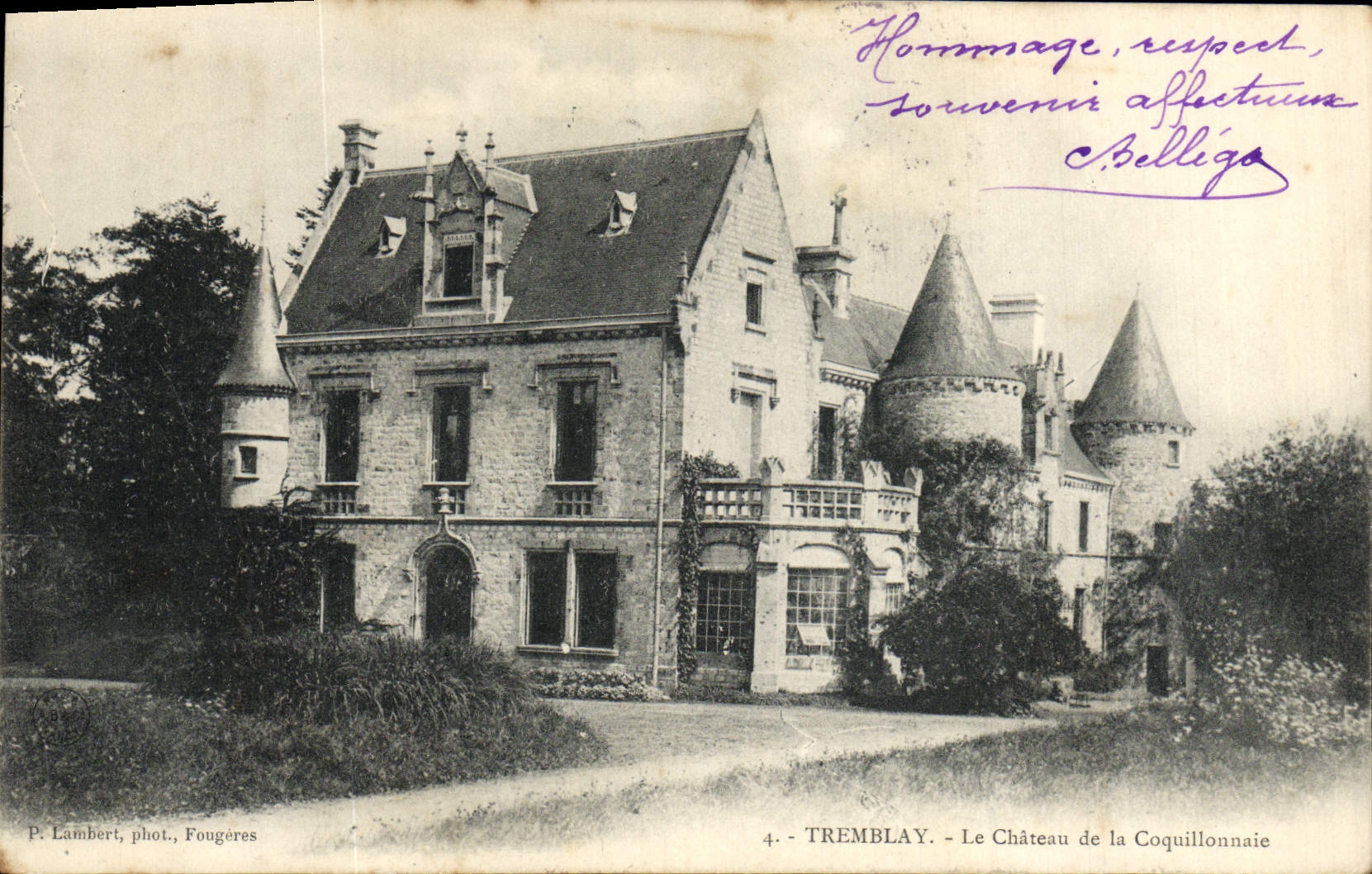 Tremblay — Le Château de la Coquillonnaie — P. Lambert, phot. Fougeres, n°4
