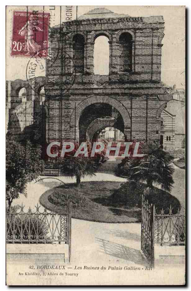 CPA Bordeaux Les Ruines du Palais Gallien 