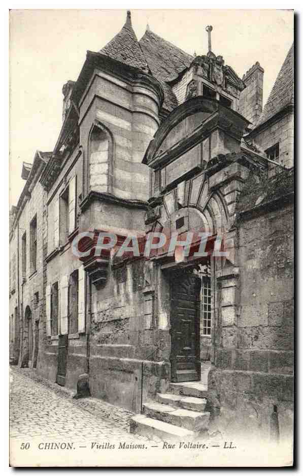 CPA Chinon Vieilles Maisons Rue Voltaire 