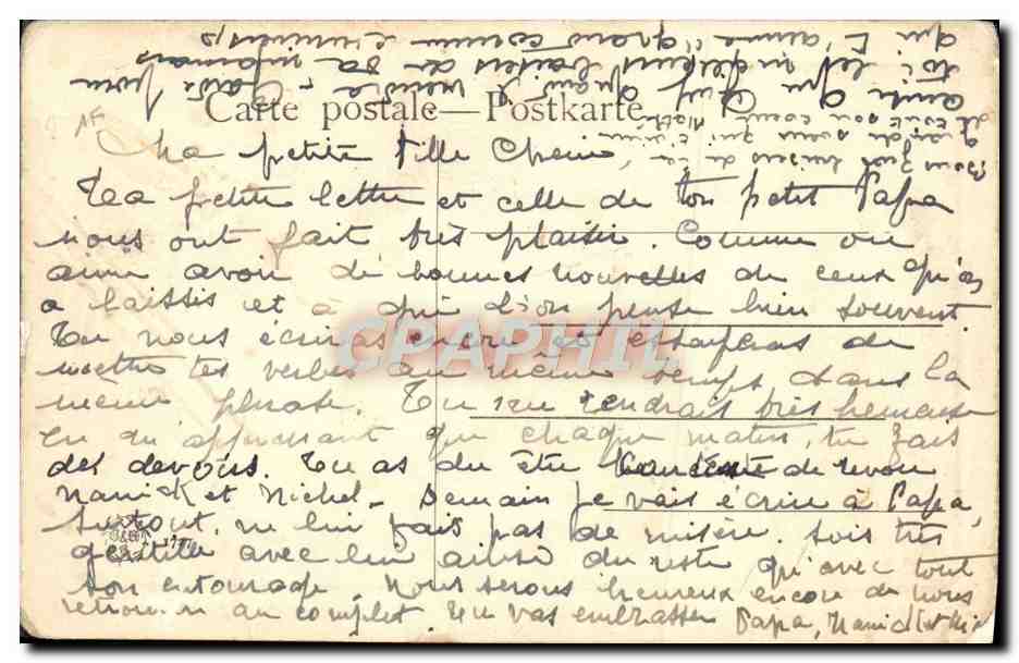 CPA Fantaisie Femmes Il vient — Verso